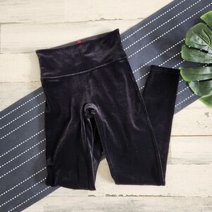 Spanx Velvet Leggings Black Full Length Size Small